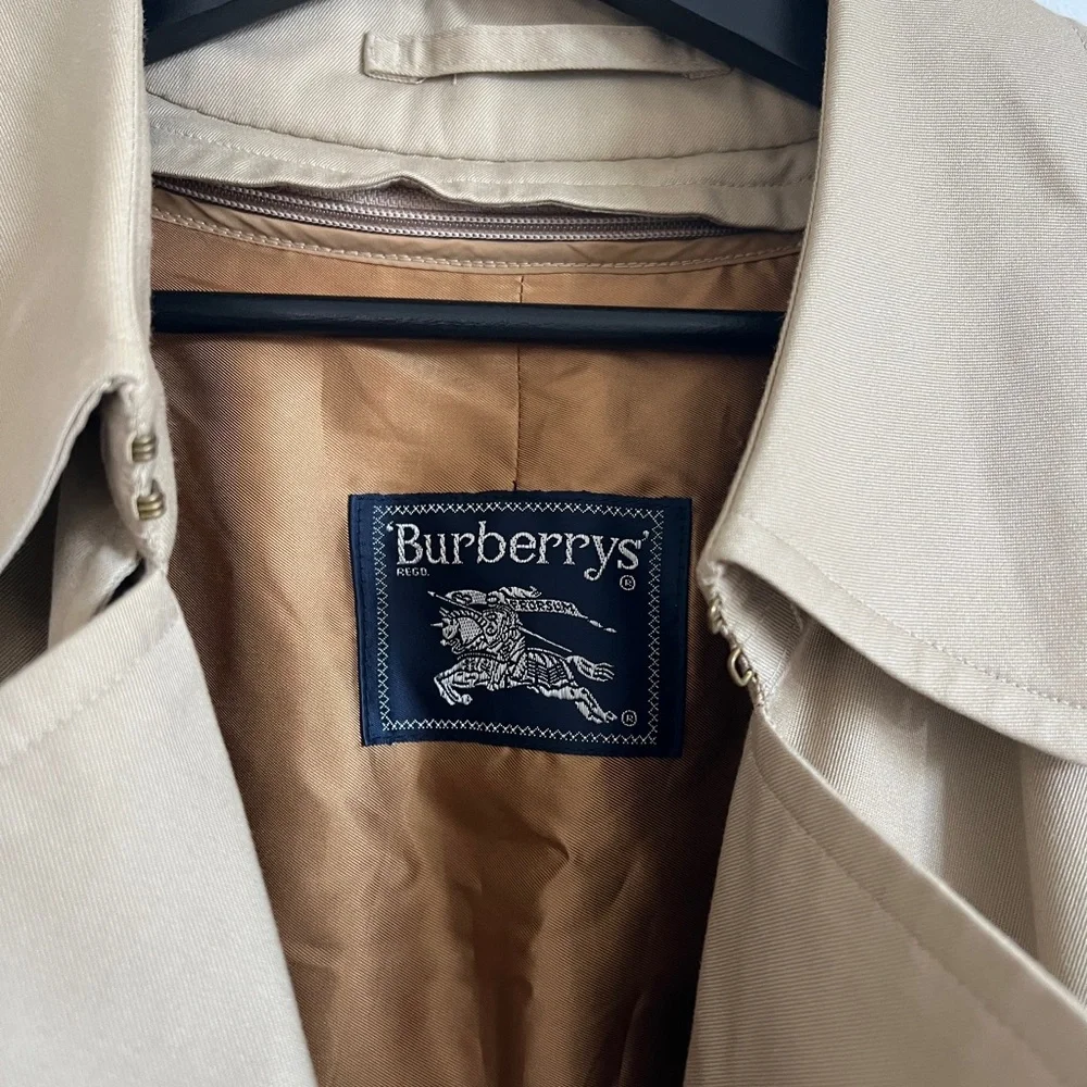 Vintage Burberry Long Kensington Heritage Trench Coat Wool Liner Men’s 42 Long - Picture 9 of 11